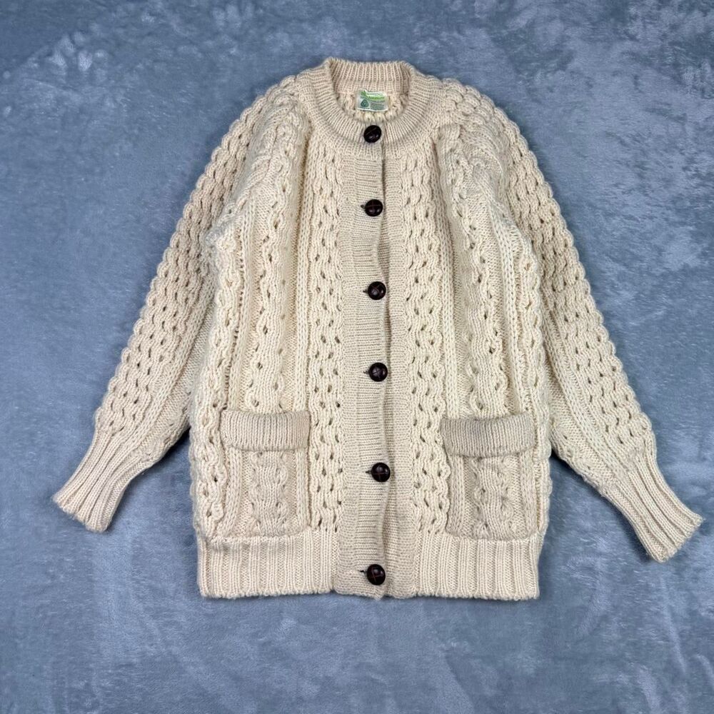 Malo Women's Cream and White Cardigan